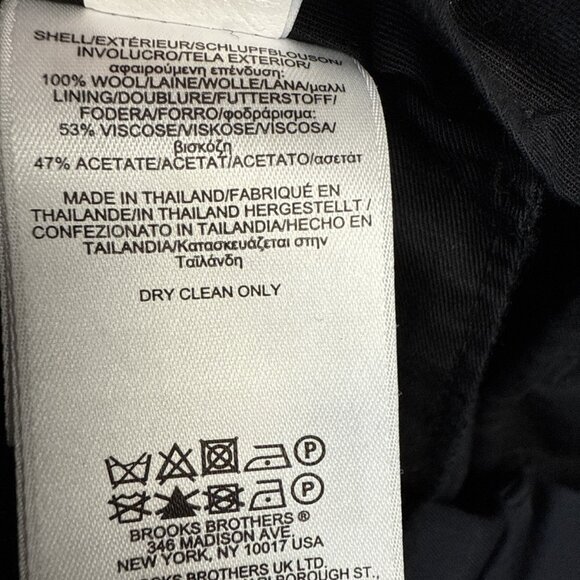 Brooks Brothers Regent Dress Pants‎ Men's 36x30 Dark Navy 100% Wool Career Wear - Picture 10 of 11